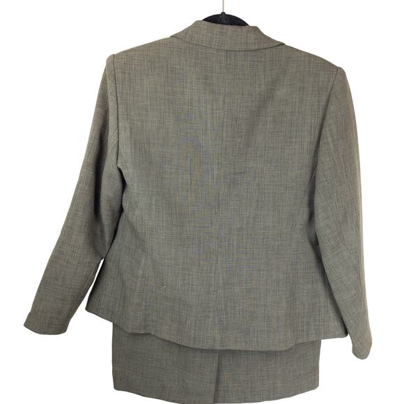 Larry Levine Suits Green 3 pc Set Blazer Skirt Pants 10 - Picture 5 of 9